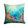 Seaweed Throw Pillow Machine Washable, Indoor Outdoor Decorative Pillow for Couch, Bed or Patio, 18Hx18W