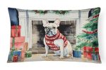 Cozy Christmas Throw Pillow Throw Pillow for Indoor Couch Bed Outdoor Patio Washable, French Bulldog 2660,12Hx16W