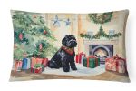 Cozy Christmas Throw Pillow Throw Pillow for Indoor Couch Bed Outdoor Patio Washable, Black Russian Terrier 2613,12Hx16W