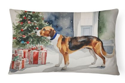 Cozy Christmas Throw Pillow Throw Pillow for Indoor Couch Bed Outdoor Patio Washable, English Foxhound 2651,12Hx16W