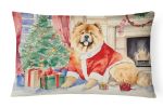 Waiting on Christmas Throw Pillow Throw Pillow for Indoor Couch Bed Outdoor Patio Washable, Chow Chow 1331,12Hx16W