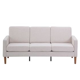 180*76*85cm Linen Solid Wood Legs Second Generation Three Seats Without Chaise Concubine Solid Wood Frame Can Be Combined With Single Seat Double Seat