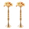 VEVOR 24PCS 50cm/19.7' Wedding Flower Vase Metal Gold Floral Stand for Table