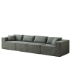 104-Inch Corduroy Modular L Shaped Sectional Sofa,Luxury Floor Couch Set,Upholstered Indoor Furniture,Foam-Filled Compressed Sofa for Living Room