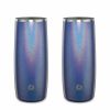 Stainless Steel Highball Cocktail Glass Set, Set of 2 - Shimmer Blue
