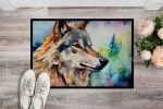 NEW Wolves Wolf Doormat Front Door Mat Indoor Outdoor Rugs for Entryway, Non Slip Washable Low Pile, 18H X 27W
