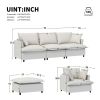 [New+Video] Chenille Sectional Sofa with Ottoman,U Shaped Cloud Sleeper Couch Set with Pillows,Free Combination