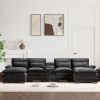 123*55"Modern U-shaped Sectional Sofa with Console,Cup Holders and USB Charger,6 Seat Upholstered Symmetrical Indoor Furniture