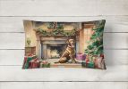 Cozy Christmas Throw Pillow Throw Pillow for Indoor Couch Bed Outdoor Patio Washable, Chesapeake Bay Retriever 2629,12Hx16W