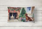 Cozy Christmas Throw Pillow Throw Pillow for Indoor Couch Bed Outdoor Patio Washable, Irish Setter 2677,12Hx16W