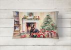 Cozy Christmas Throw Pillow Throw Pillow for Indoor Couch Bed Outdoor Patio Washable, Labrador Retriever 2696,12Hx16W