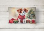 Waiting on Christmas Throw Pillow Throw Pillow for Indoor Couch Bed Outdoor Patio Washable, Brittany 1298,12Hx16W