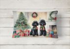 Cozy Christmas Throw Pillow Throw Pillow for Indoor Couch Bed Outdoor Patio Washable, Poodle 2725,12Hx16W