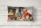 Cozy Christmas Throw Pillow Throw Pillow for Indoor Couch Bed Outdoor Patio Washable, Norfolk Terrier 2710,12Hx16W