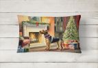 Cozy Christmas Throw Pillow Throw Pillow for Indoor Couch Bed Outdoor Patio Washable, Airedale Terrier 2589,12Hx16W