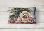 Cozy Christmas Throw Pillow Throw Pillow for Indoor Couch Bed Outdoor Patio Washable, Poodle 2726,12Hx16W