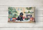 Cozy Christmas Throw Pillow Throw Pillow for Indoor Couch Bed Outdoor Patio Washable, Black Russian Terrier 2613,12Hx16W