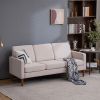 180*76*85cm Linen Solid Wood Legs Second Generation Three Seats Without Chaise Concubine Solid Wood Frame Can Be Combined With Single Seat Double Seat