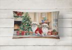 Cozy Christmas Throw Pillow Throw Pillow for Indoor Couch Bed Outdoor Patio Washable, Pekingese 2721,12Hx16W