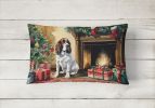 Cozy Christmas Throw Pillow Throw Pillow for Indoor Couch Bed Outdoor Patio Washable, English Springer Spaniel 2653,12Hx16W