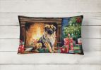 Cozy Christmas Throw Pillow Throw Pillow for Indoor Couch Bed Outdoor Patio Washable, Leonberger 2700,12Hx16W