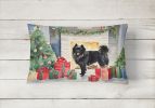 Cozy Christmas Throw Pillow Throw Pillow for Indoor Couch Bed Outdoor Patio Washable, German Spitz 2664,12Hx16W