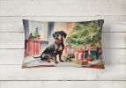 Cozy Christmas Throw Pillow Throw Pillow for Indoor Couch Bed Outdoor Patio Washable, Dachshund 2643,12Hx16W