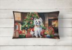Cozy Christmas Throw Pillow Throw Pillow for Indoor Couch Bed Outdoor Patio Washable, Chinese Crested 2632,12Hx16W