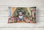 NEW Waiting on Christmas Throw Pillow Throw Pillow for Indoor Couch Bed Outdoor Patio Washable, Pit Bull Terrier 1224,12Hx16W