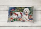 Cozy Christmas Throw Pillow Throw Pillow for Indoor Couch Bed Outdoor Patio Washable, Old English Sheepdog 2717,12Hx16W