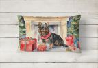Waiting on Christmas Throw Pillow Throw Pillow for Indoor Couch Bed Outdoor Patio Washable, Australian Terrier 1233,12Hx16W