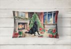 Cozy Christmas Throw Pillow Throw Pillow for Indoor Couch Bed Outdoor Patio Washable, Flat-Coated Retriever 2657,12Hx16W