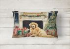 Cozy Christmas Throw Pillow Throw Pillow for Indoor Couch Bed Outdoor Patio Washable, Golden Retriever 2667,12Hx16W