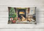 Cozy Christmas Throw Pillow Throw Pillow for Indoor Couch Bed Outdoor Patio Washable, Belgian Malinois 2607,12Hx16W