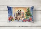 Waiting on Christmas Throw Pillow Throw Pillow for Indoor Couch Bed Outdoor Patio Washable, Cairn Terrier 1309,12Hx16W