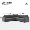 [Video]92'' Modern Modular Sectional Sofa,L Shaped Chenille Corner Couch Set with Wide Seat,Minimalist Style Indoor Furniture