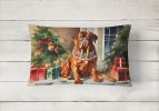 Cozy Christmas Throw Pillow Throw Pillow for Indoor Couch Bed Outdoor Patio Washable, Dogue de Bordeaux 2647,12Hx16W