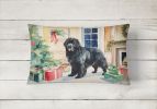 Cozy Christmas Throw Pillow Throw Pillow for Indoor Couch Bed Outdoor Patio Washable, Newfoundland 2708,12Hx16W