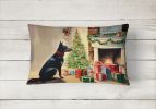 Cozy Christmas Throw Pillow Throw Pillow for Indoor Couch Bed Outdoor Patio Washable, Australian Kelpie 2599,12Hx16W