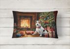 Cozy Christmas Throw Pillow Throw Pillow for Indoor Couch Bed Outdoor Patio Washable, Jack Russell Terrier 2682,12Hx16W