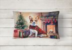 Cozy Christmas Throw Pillow Throw Pillow for Indoor Couch Bed Outdoor Patio Washable, Corgi 2637,12Hx16W