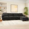 Modern Oversized Deep Seat Sectional Sofa with Reversible Chaise, Loop Yarn Fabric Five-seat Armless Indoor Furniture