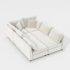 [Video]86*60'' Modular Sectional Sofa Bed,Chenille Couch Set with Pillows,Free Combination,Minimalist Style Indoor Furniture