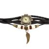 Beautiful Bohemian Style Retro Handmade Leather Angel Wing Women's Watches