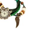 Beautiful Bohemian Style Retro Handmade Leather Angel Wing Women's Watches